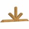 Ekena Millwork Saratoga Rough Sawn Timber Gable Bracket, Western Red Cedar, 108"W x 40"H x 6"D x 6"F, 9/12 Pitch GBW108X40X0606SAR00RWR - alternate 2